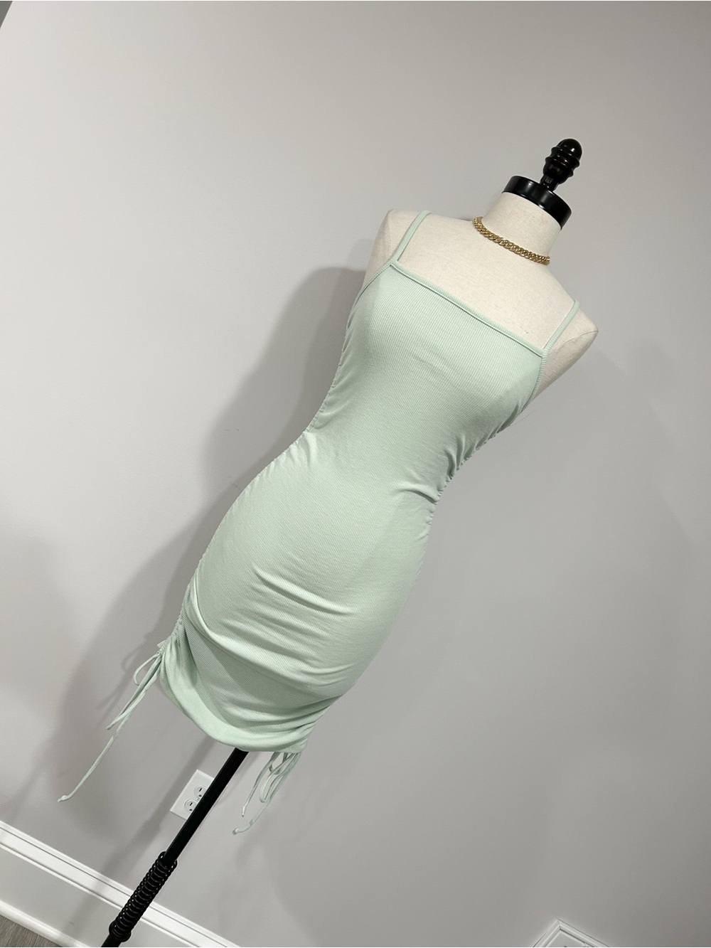 Forever 21 Mint Green Ruched Bodycon Mini Dress